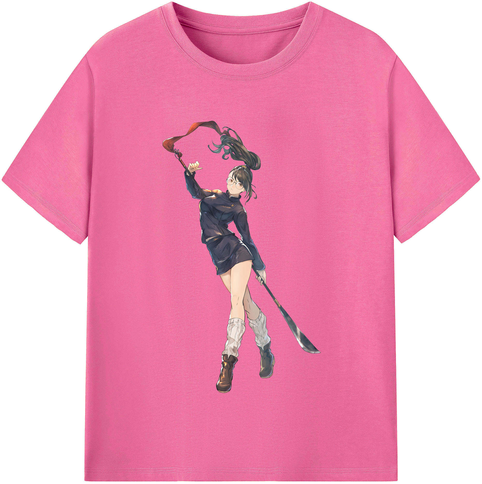 （画像用） 呪術廻戦 Jujutsu Kaisen レディースカジュアルプリントTシャツ（綿100％）
